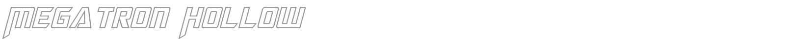 Megatron font preview